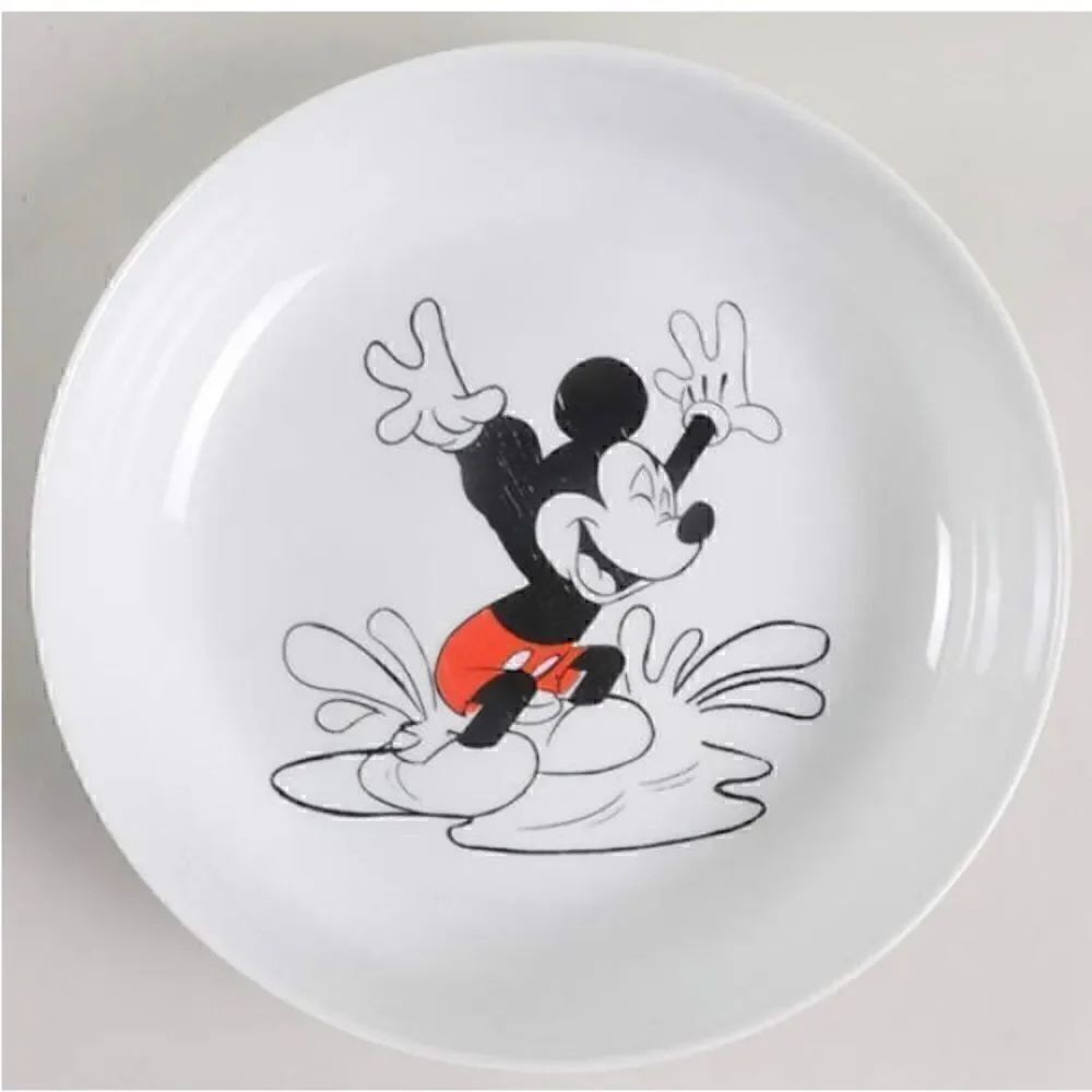 💦💦 Disney Mickey Mouse Spashing In Puddle Dinner Bowl 🥣